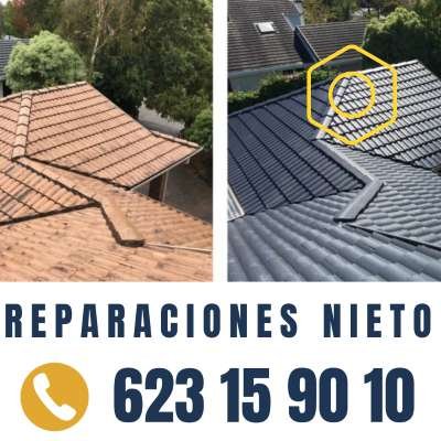 Servicio profesional de reparación de goteras en tejados, terrazas y cubiertas